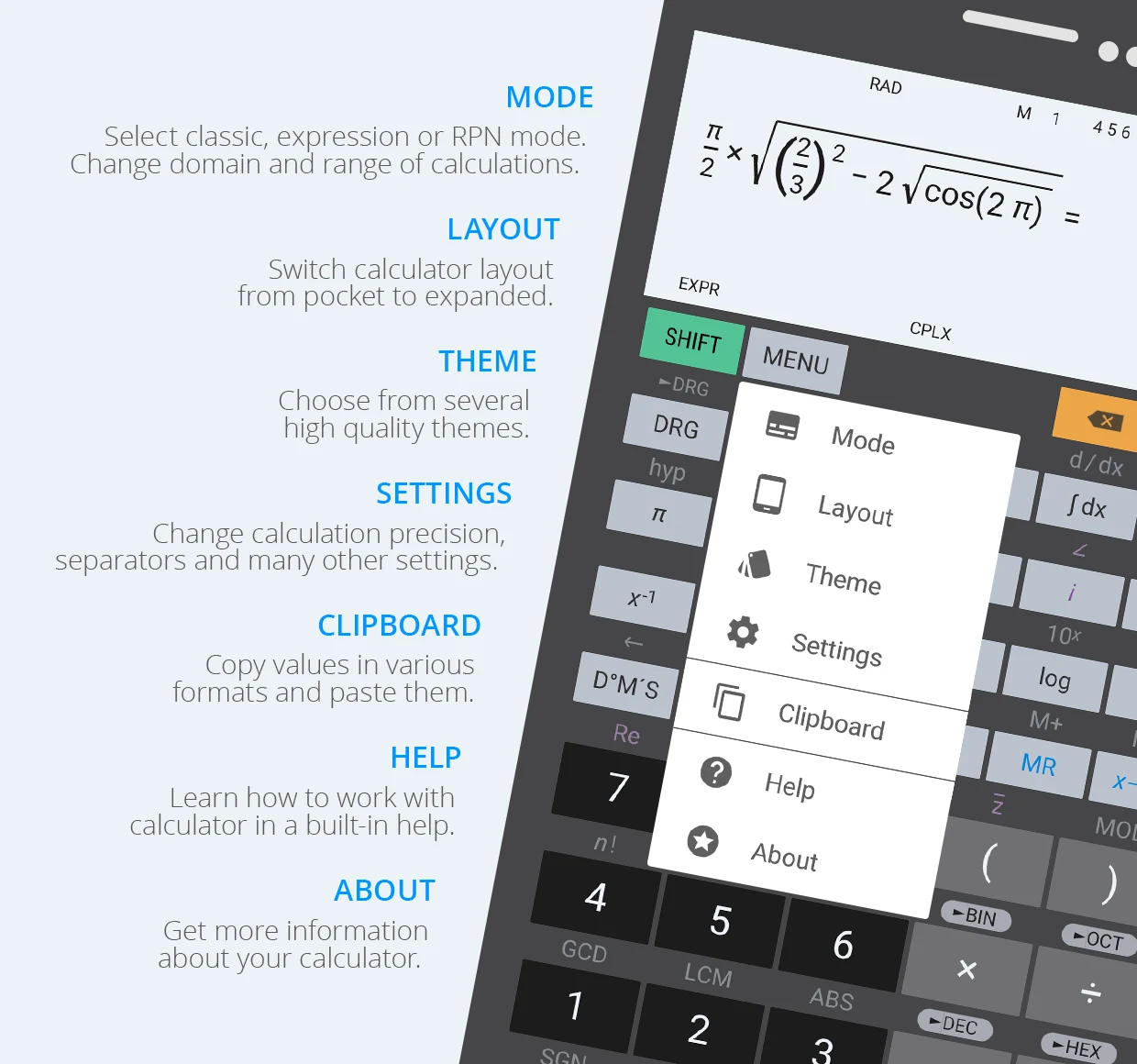 HiPER Scientific Calculator screenshot